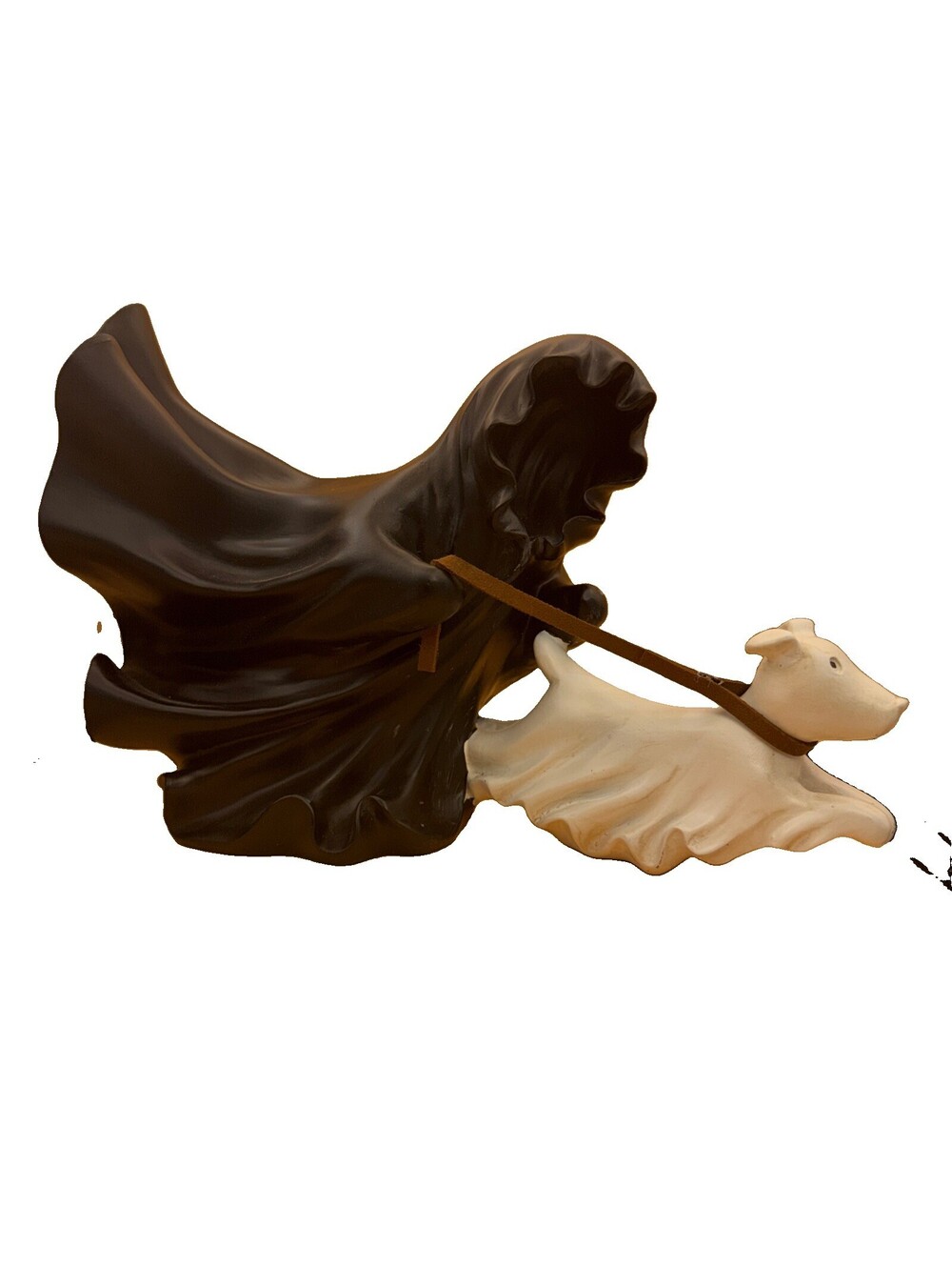 NWT Hallow's Eve Black Ghost Walking  Dog on leash